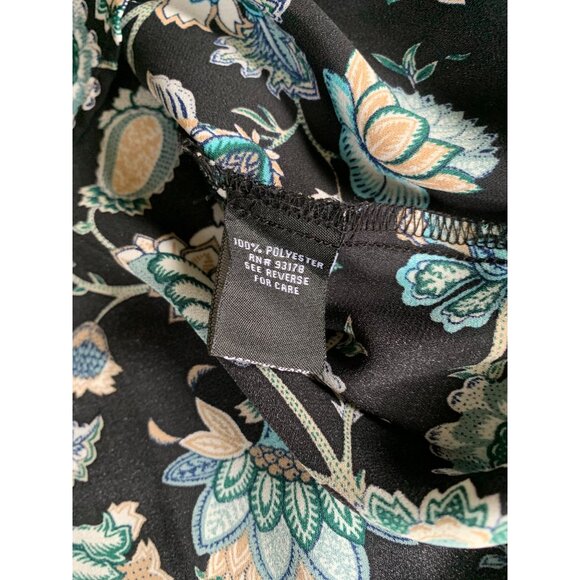 Premise Studio Womens Floral Short Sleeve Top Size XLarge Black Multicolor - Picture 4 of 11